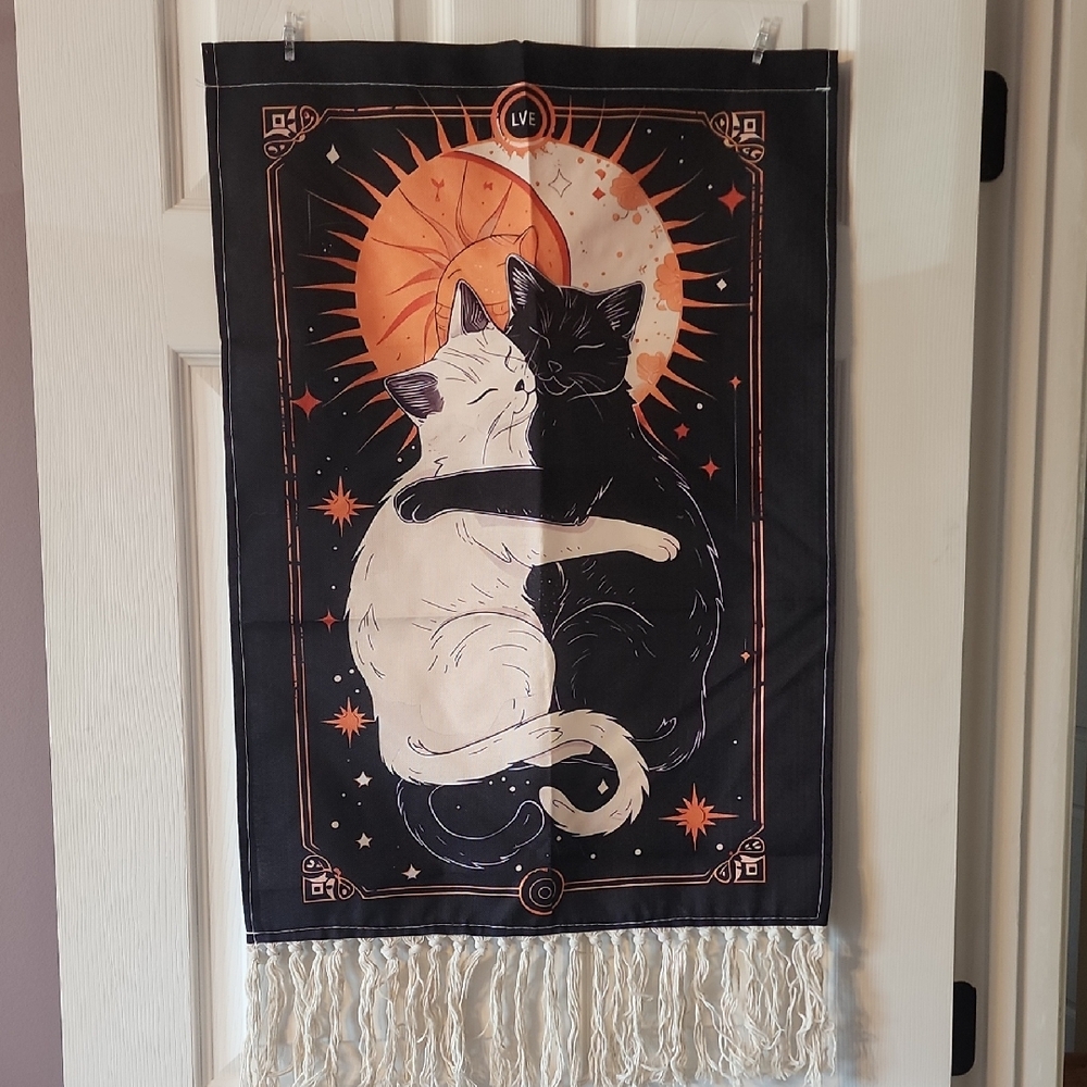 Black and White Cat Wall Hanging Decor